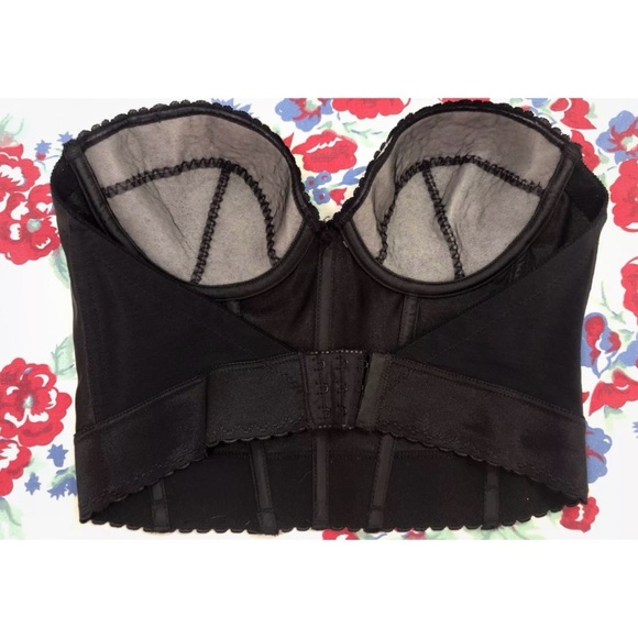 Vintage CARNIVAL ILGWU Black Bustier Corset Top 38B - Picture 3 of 7